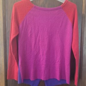 Small Neiman Marcus Colorblock Cashmere Sweater